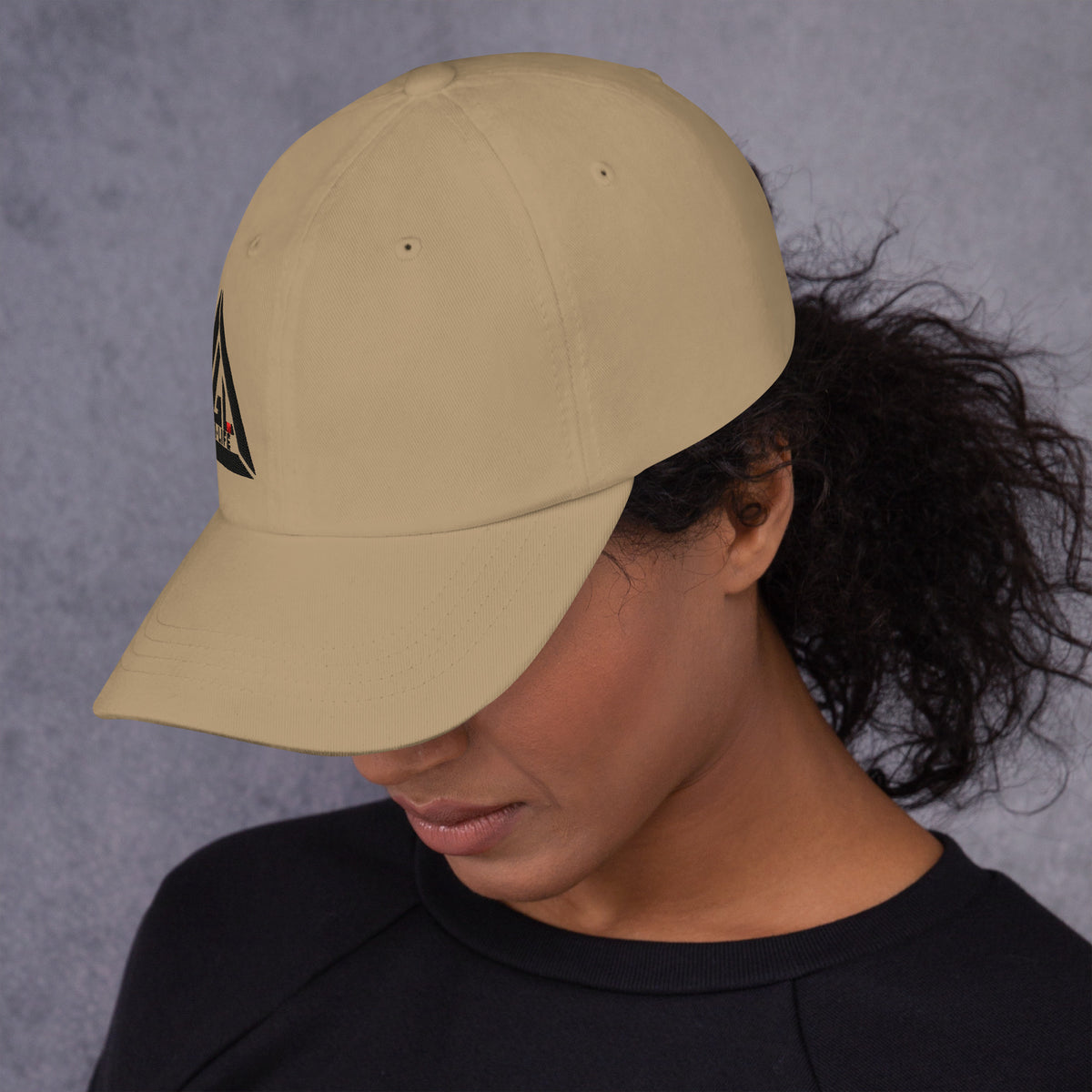 Khaki Jiu Jitsu Vibes dad hat, left side view