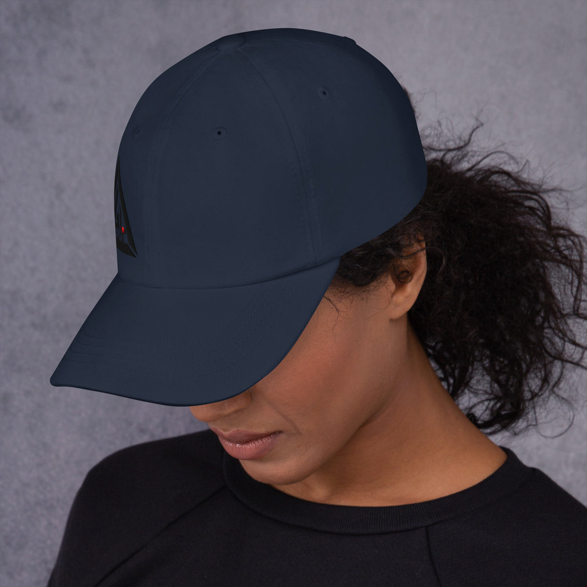Navy Jiu Jitsu Vibes dad hat, left side view