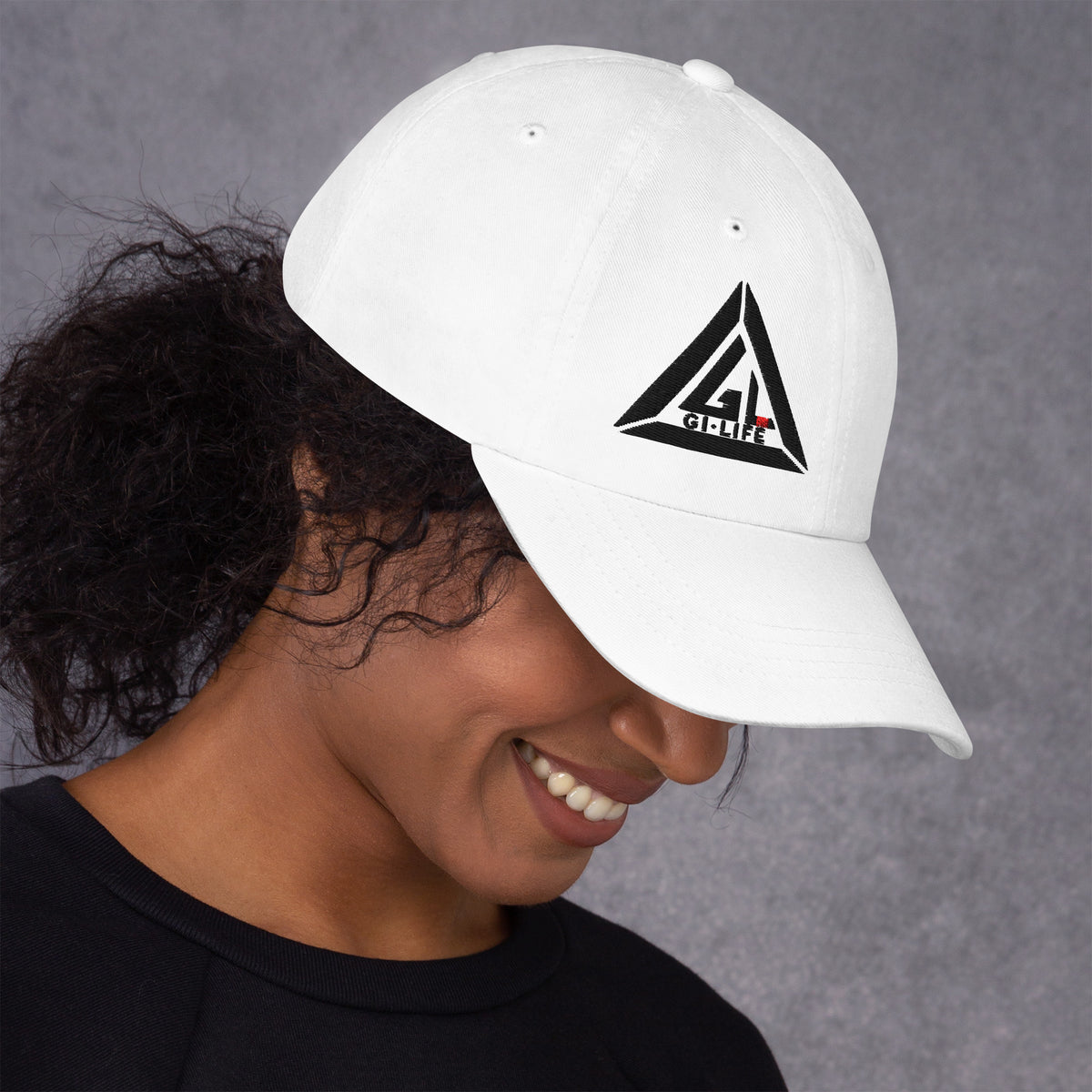 White Jiu Jitsu Vibes dad hat, right side view